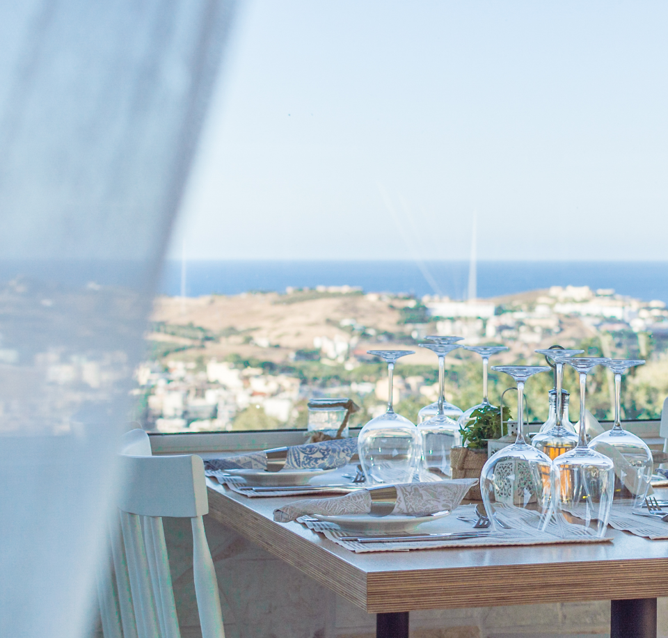 The view from the tables of Anemos Cocktail Bar Restaurant