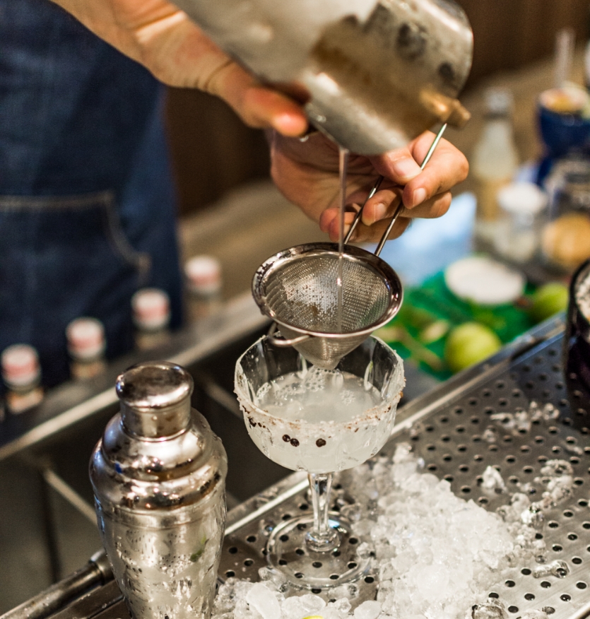 Relax as the bartenders make you a cocktail